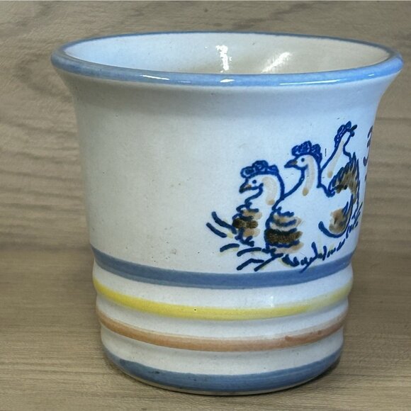 Louisville Stoneware Punch Cup 3 French Hens 12 Days of Christmas Mug Tumbler - Picture 4 of 6